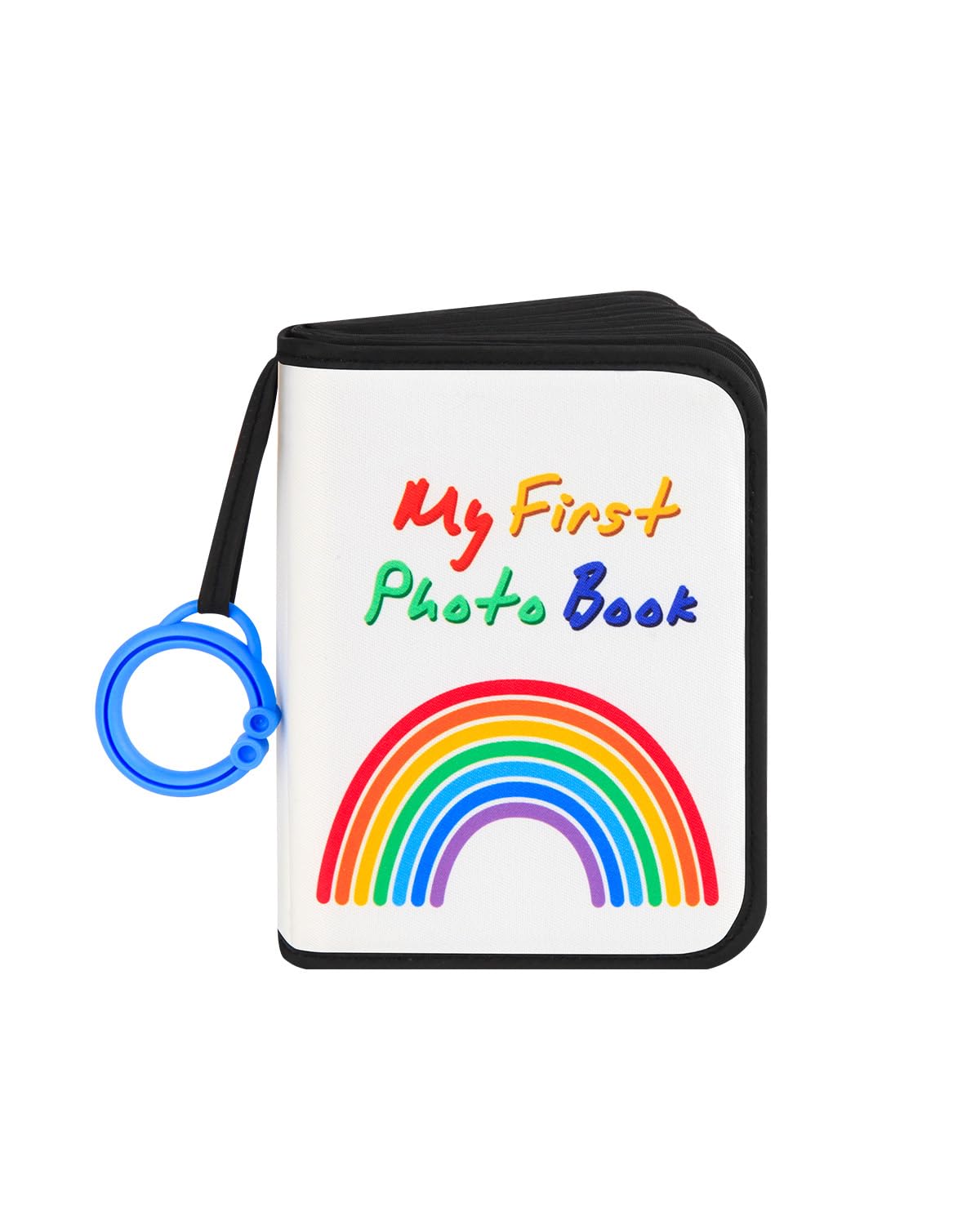 Xfveiwoo baby photo album cover in soft cloth for safe handling by little hands.