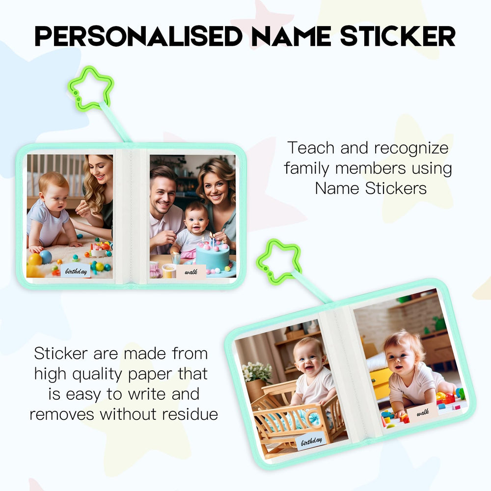 Xfveiwoo Baby's My First Photo Album green clear photo pockets keep photos safely visible.