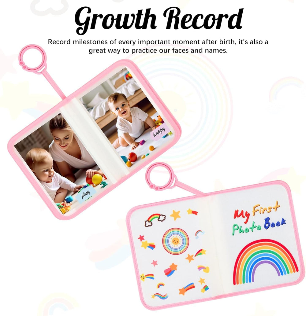 Xfveiwoo compact 21-slot layout—perfect for baby's first photo collection.