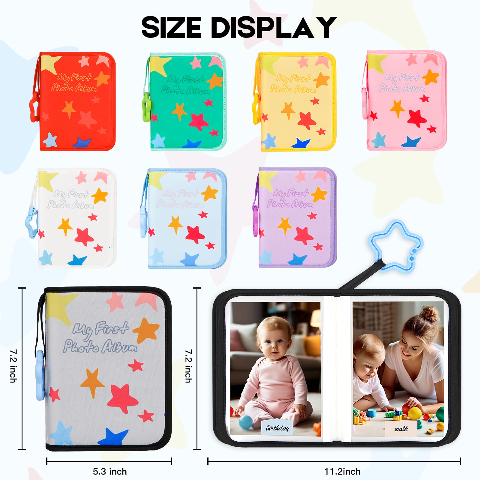 Xfveiwoo compact family photo book makes a thoughtful baby gift.