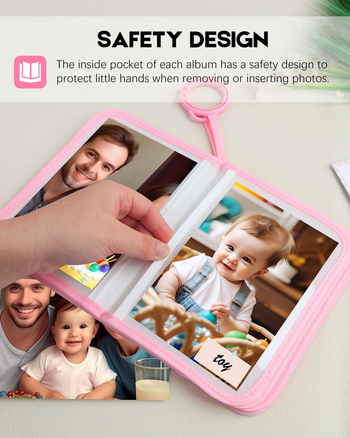 Xfveiwoo name tag stickers with family photos for recognition.
