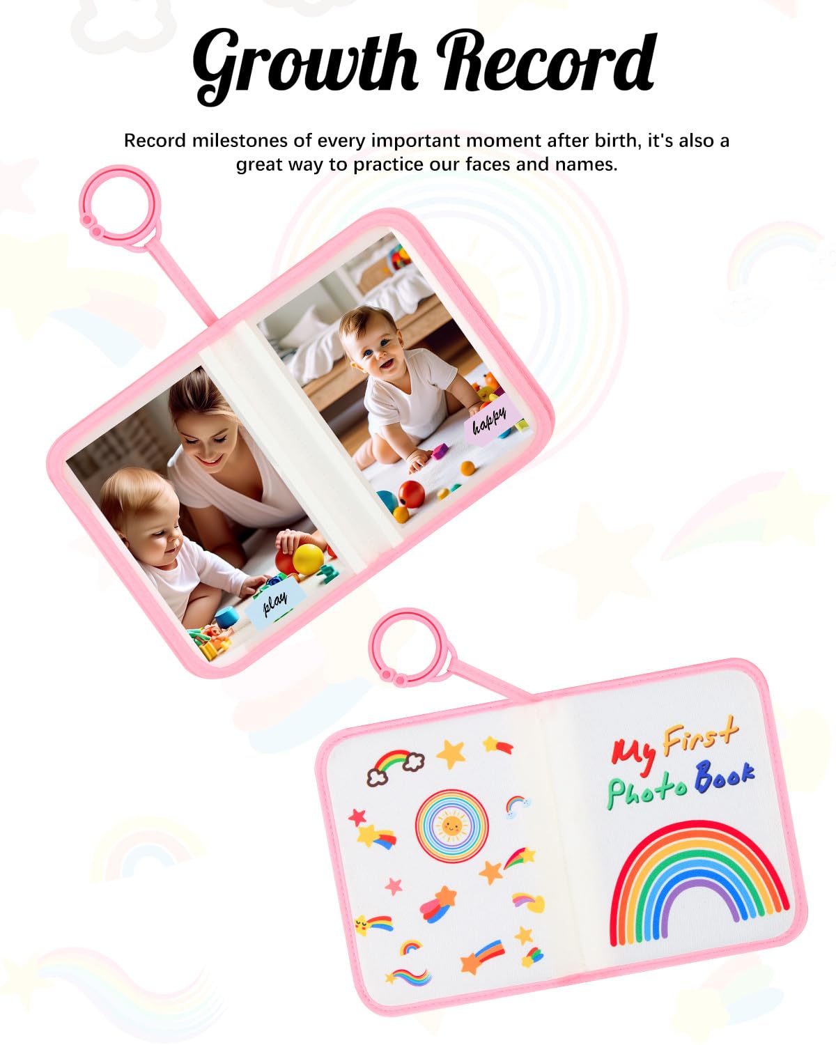 Xfveiwoo non-toxic fabric keeps baby’s photo book safe and odor-free.
