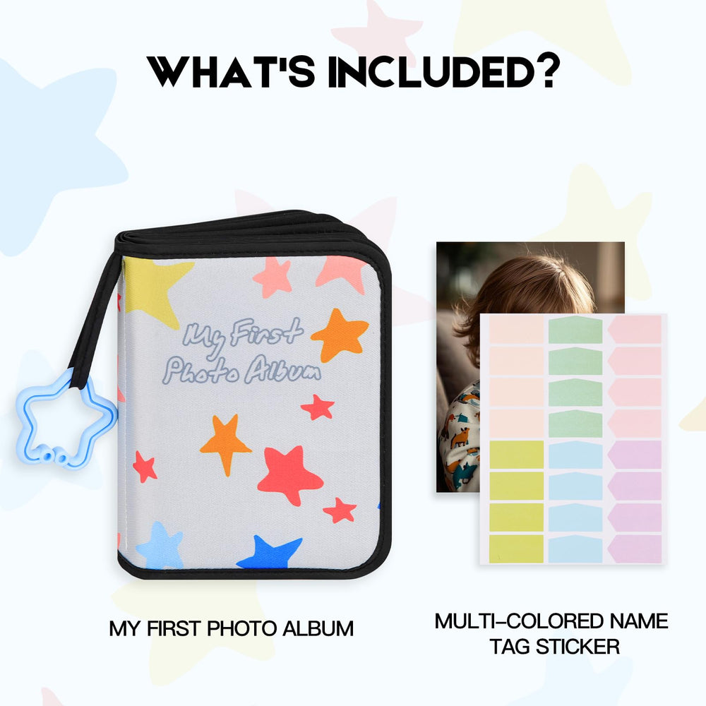 Xfveiwoo soft-cloth pages with clear pockets for easy photo insertion.