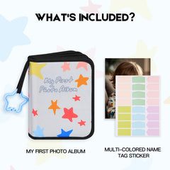 Xfveiwoo soft-cloth pages with clear pockets for easy photo insertion.