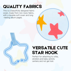 Xfveiwoo Star hook attachment lets you hang the album on a cot or pram.