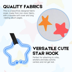 Xfveiwoo star hook attaches to cot or pram for on-the-go viewing.