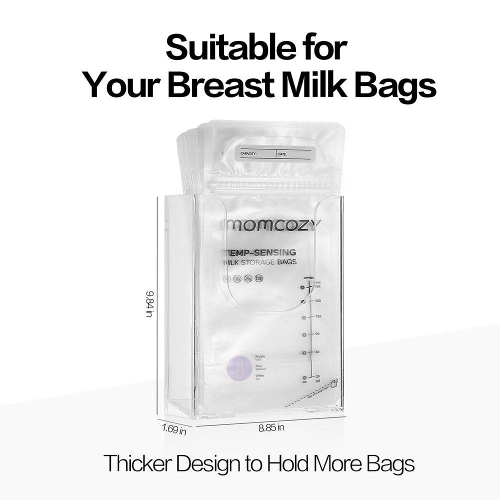 XGKHOM breastmilk bag holder compatible with Lansinoh Medela Momcozy bags.