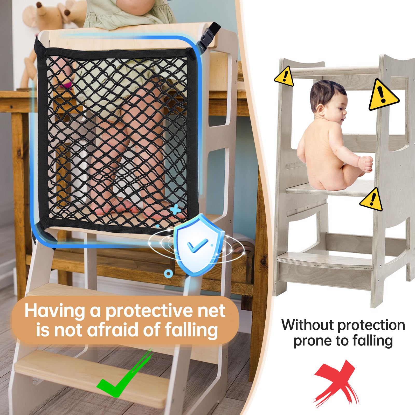 XGKHOM safety net fits various towers for universal compatibility and quick setup