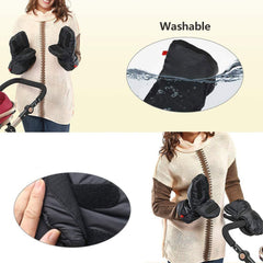 XGOPTS baby pram mitts with waterproof layer keep hands dry in rain or snow.