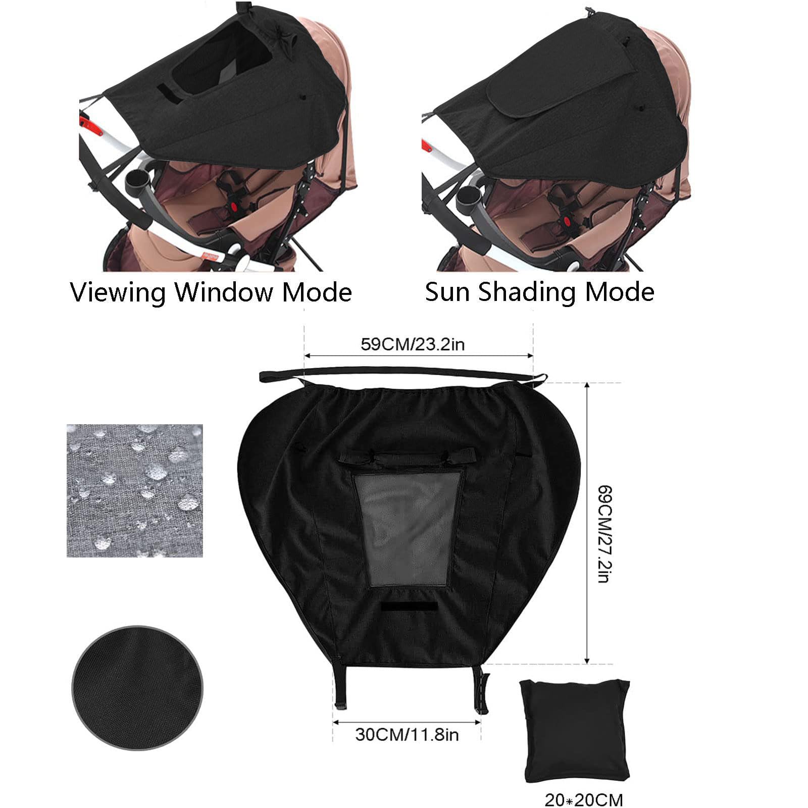 XGOPTS compact-fold shade stores neatly with a storage button.