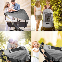XGOPTS stroller sun shade see-through skylight for monitoring on the go
