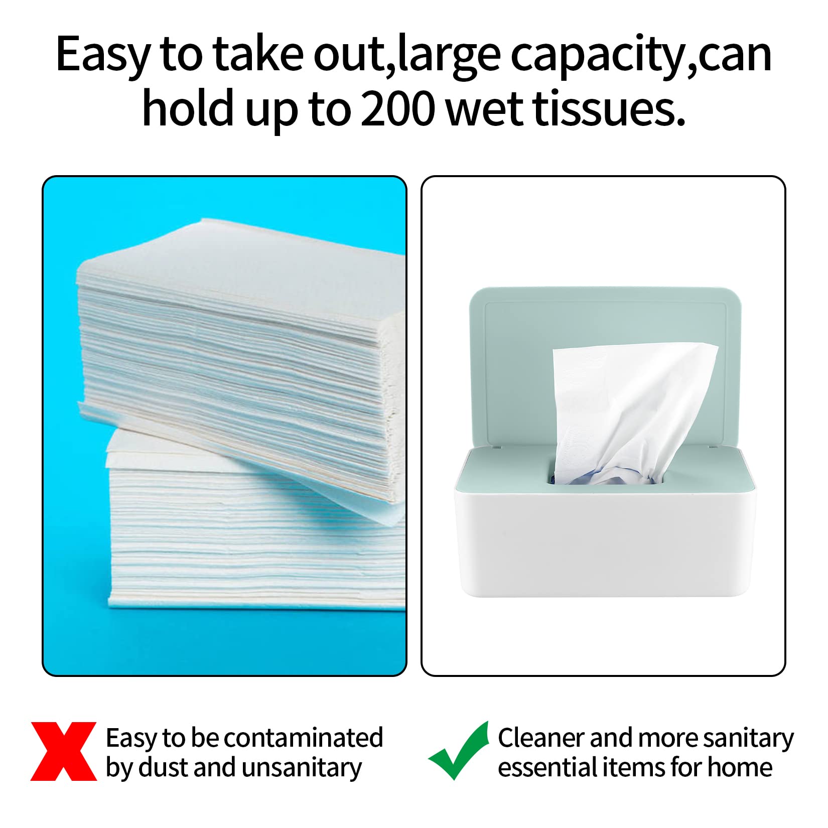 XhjzgcTech wipes dispenser sealed design blocks dust and contamination