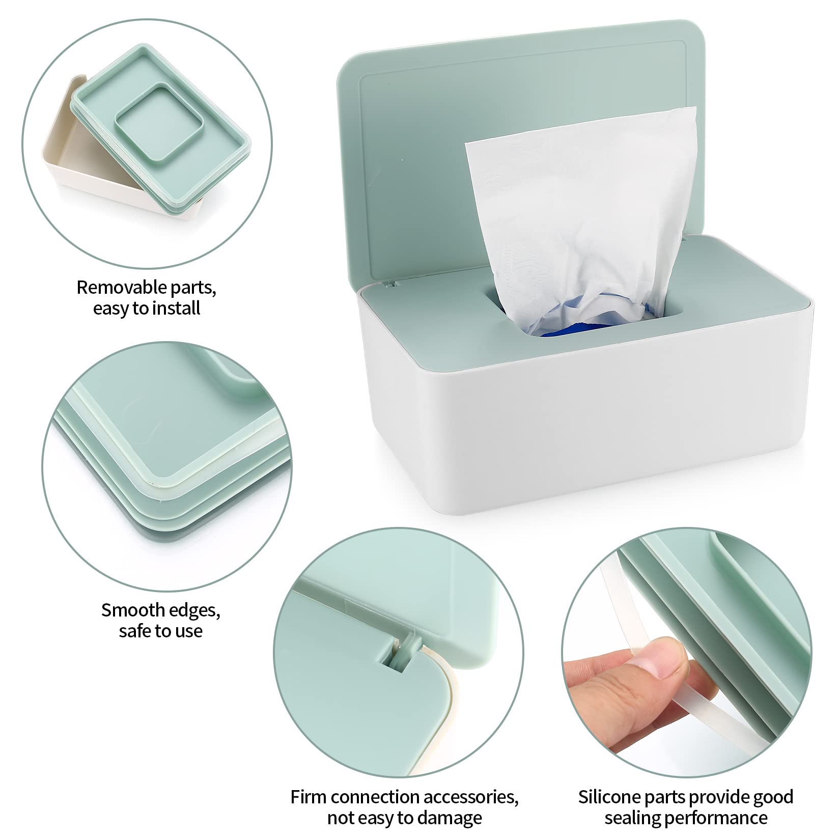 XhjzgcTech wipes dispenser with non slip feet prevents slips during busy tasks