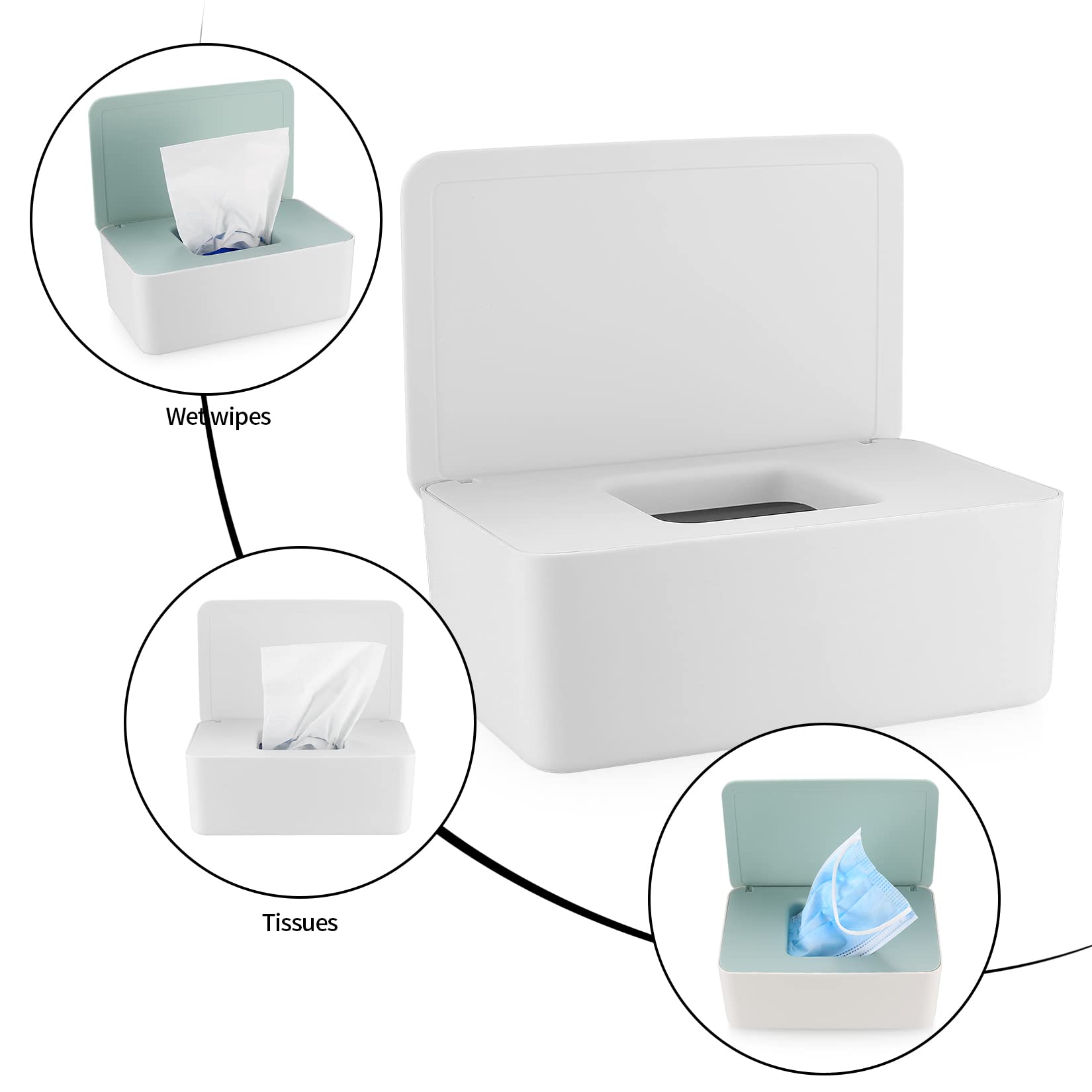 XhjzgcTech wipes dispenser weight plate keeps wipes neatly in place for easy removal