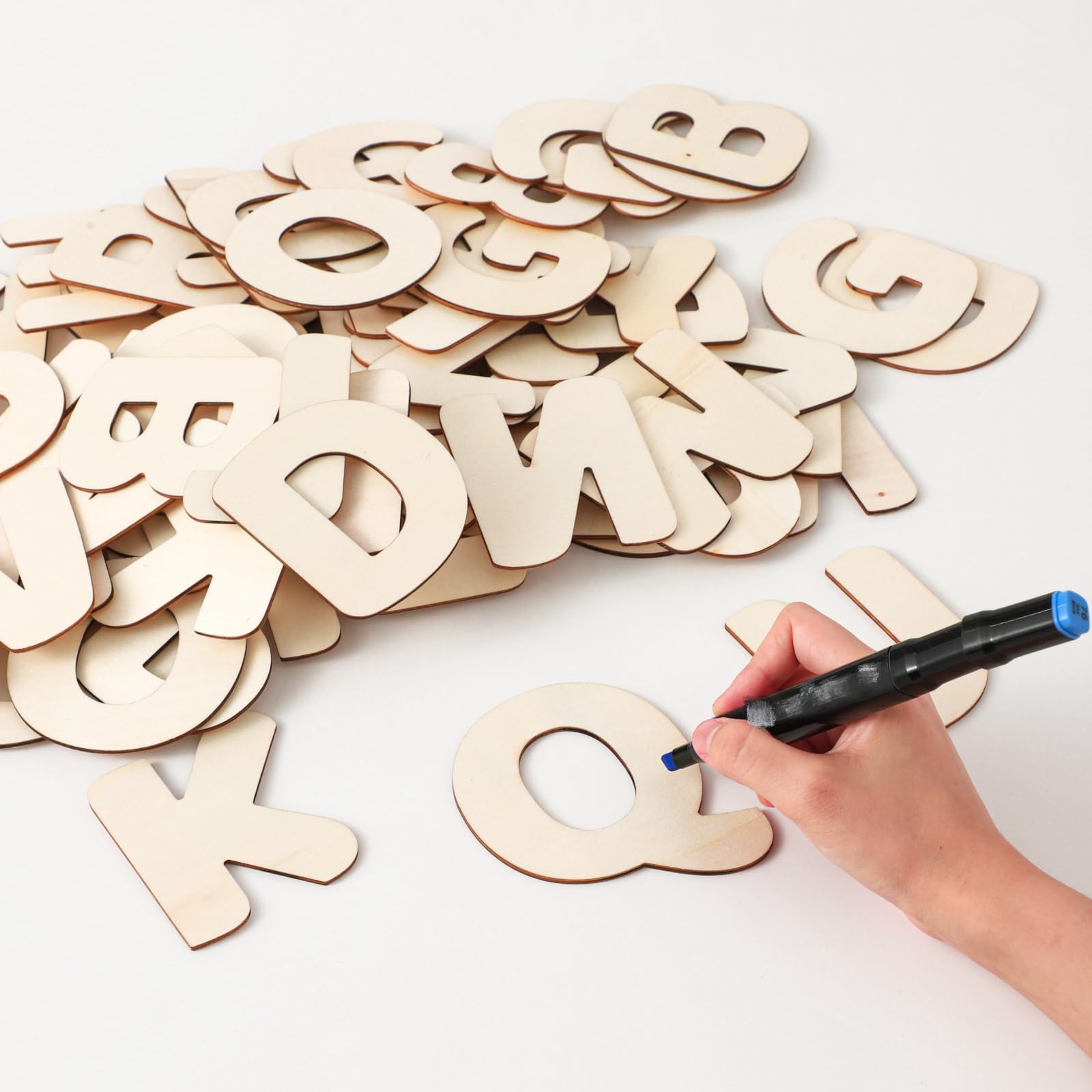 Xhqsulsclac unfinished poplar letters ready for painting and craft projects.