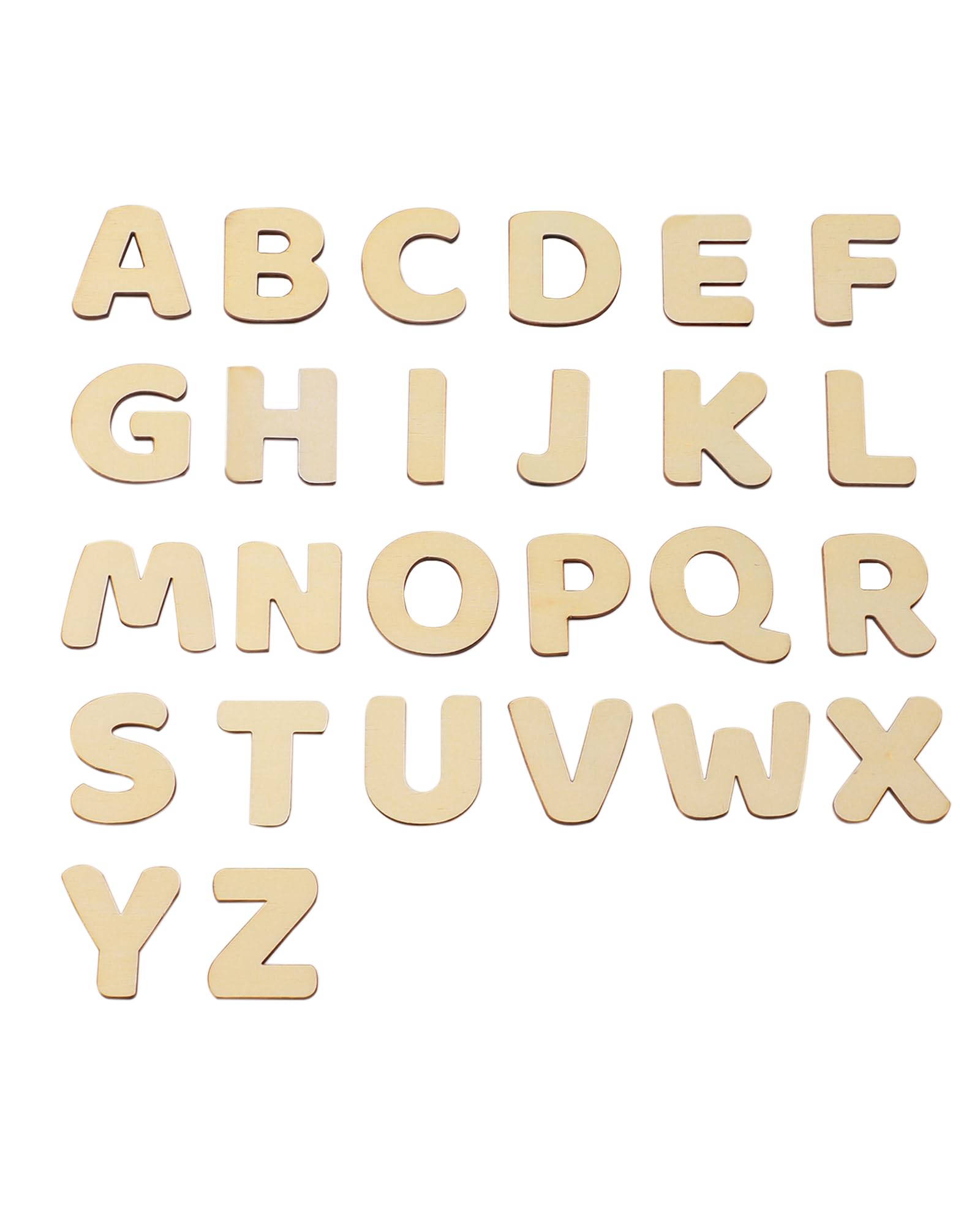 Xhqsulsclac wooden alphabet letters close-up with smooth natural finish.
