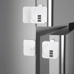 XHTTFDC child-proof fridge lock secures doors, reducing pinch risks for little fingers.