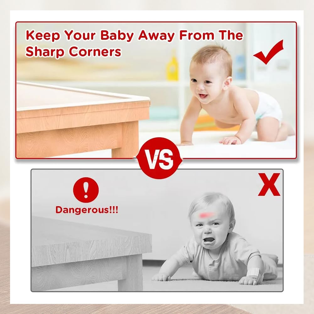 XHWUDI soft cushioning edge protector reducing bumps during playtime