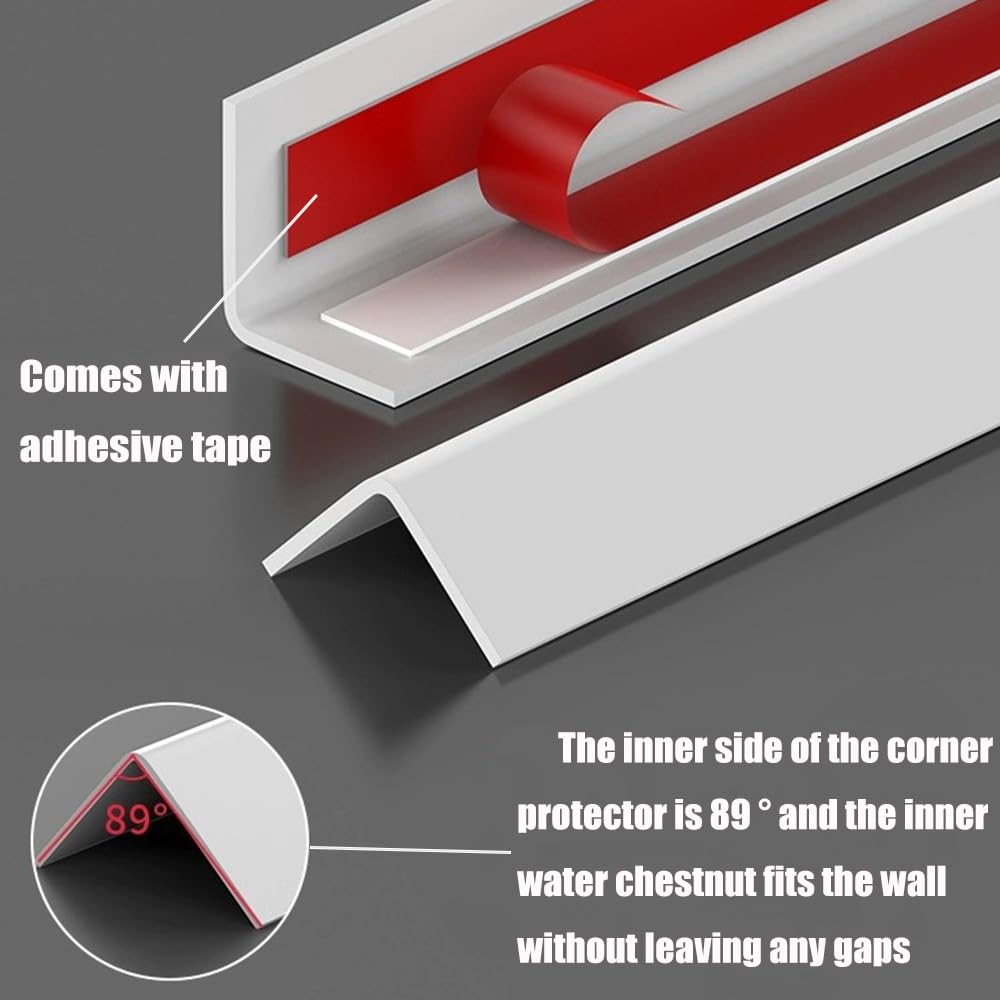 XHWUDI PVC corner guards 0.08 inch thick protects corners from impact.