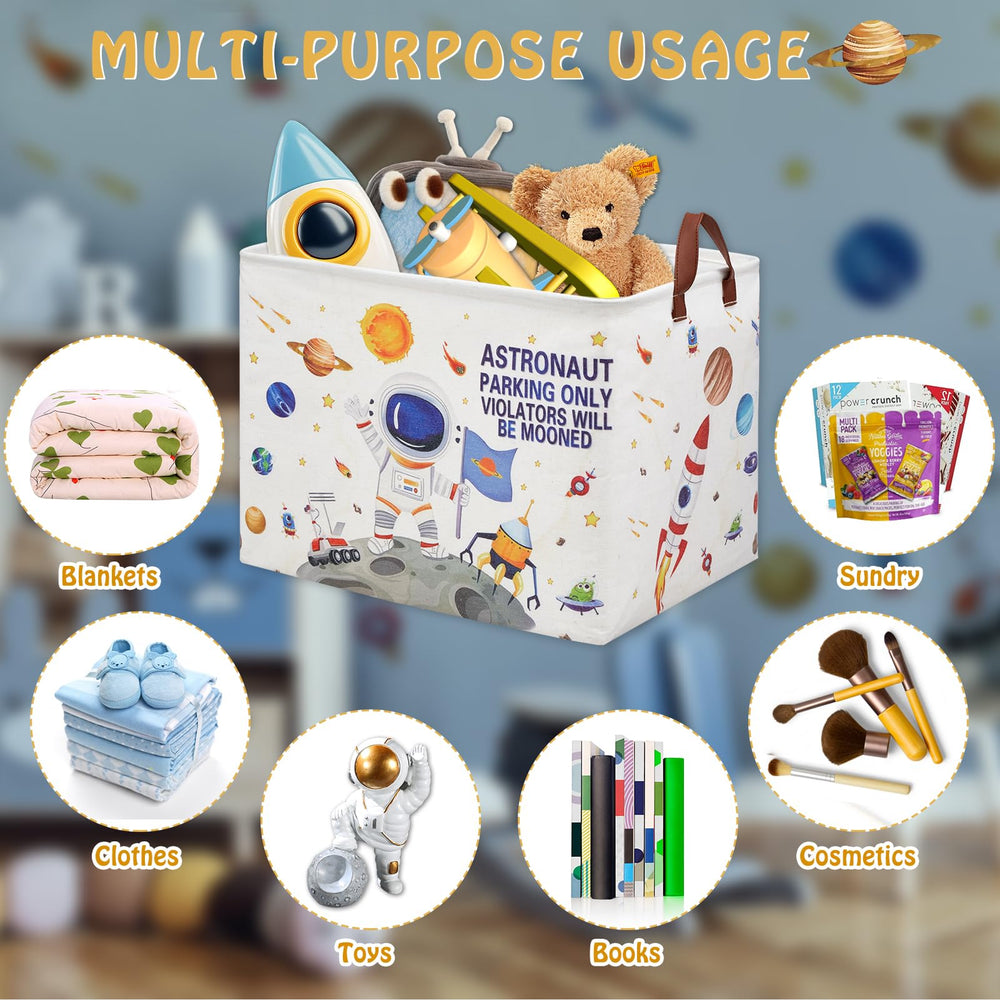 XHWZOF 36L nursery hamper with leather handle for easy carrying.
