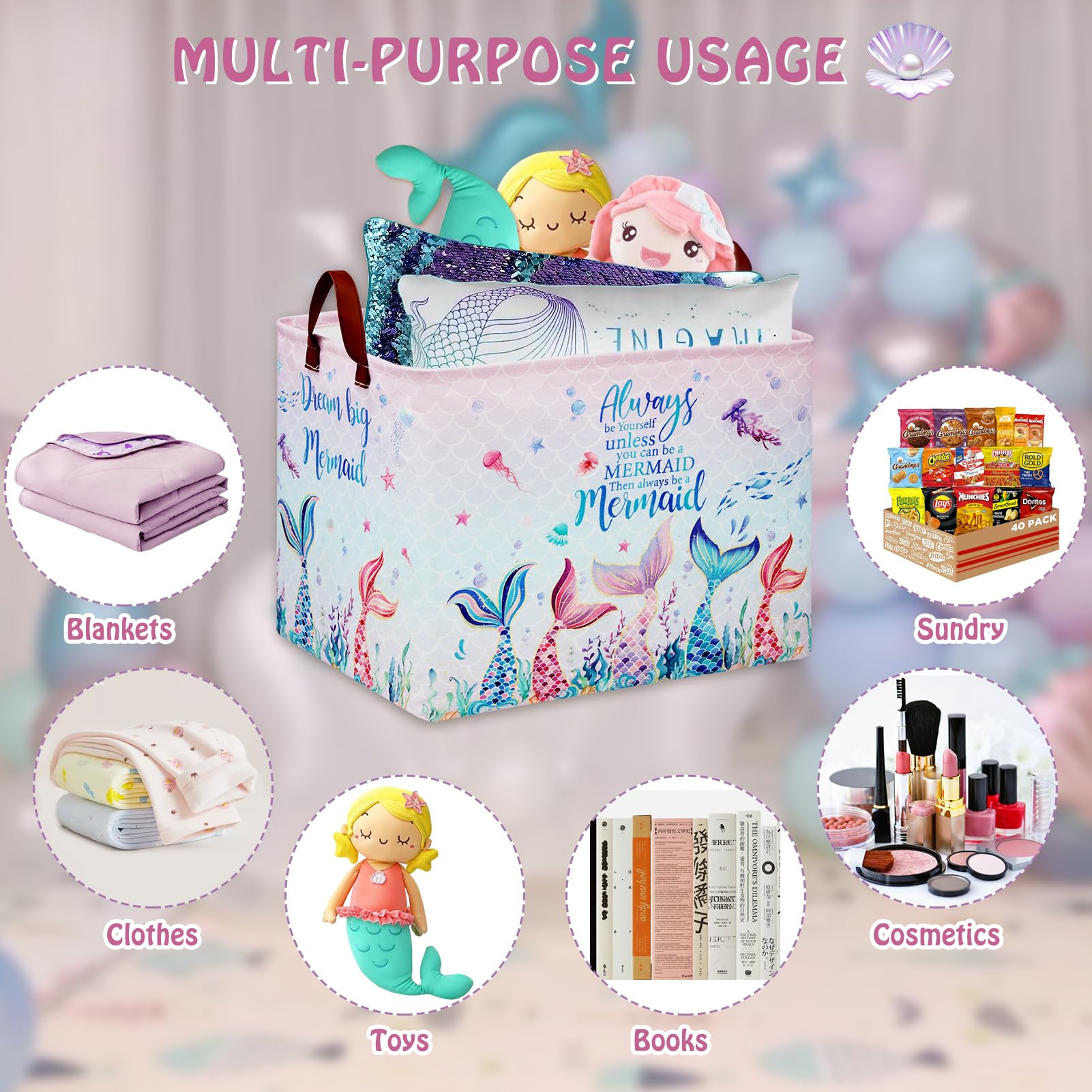 XHWZOF 36L capacity fits towels, clothes, and plush toys neatly
