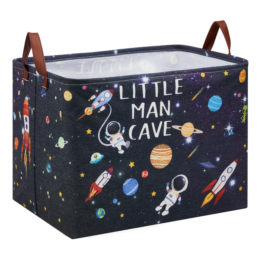 XHWZOF Astronaut Rockets nursery hamper shows space-themed design for tidy toy storage