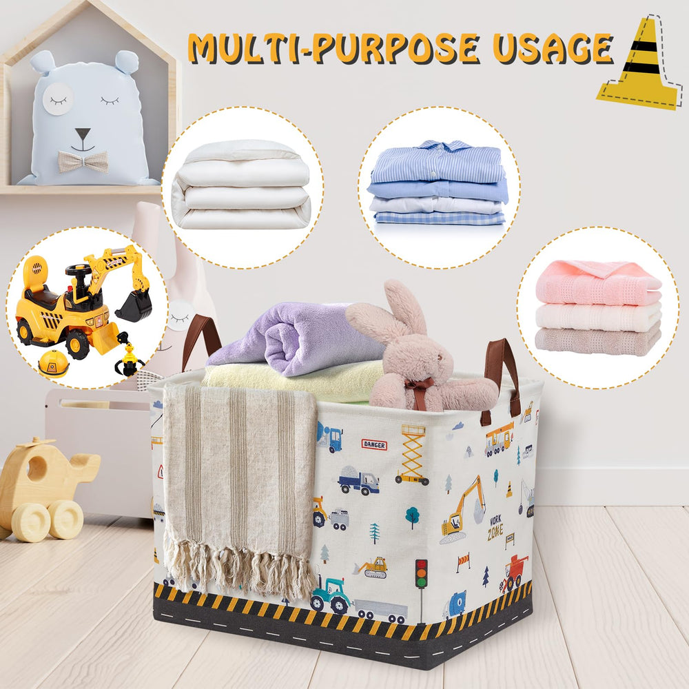 XHWZOF collapsible storage basket folds flat for easy stowing.