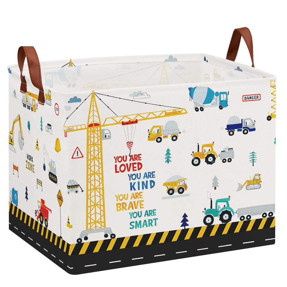 XHWZOF construction toy storage basket open shows roomy capacity for organized play.
