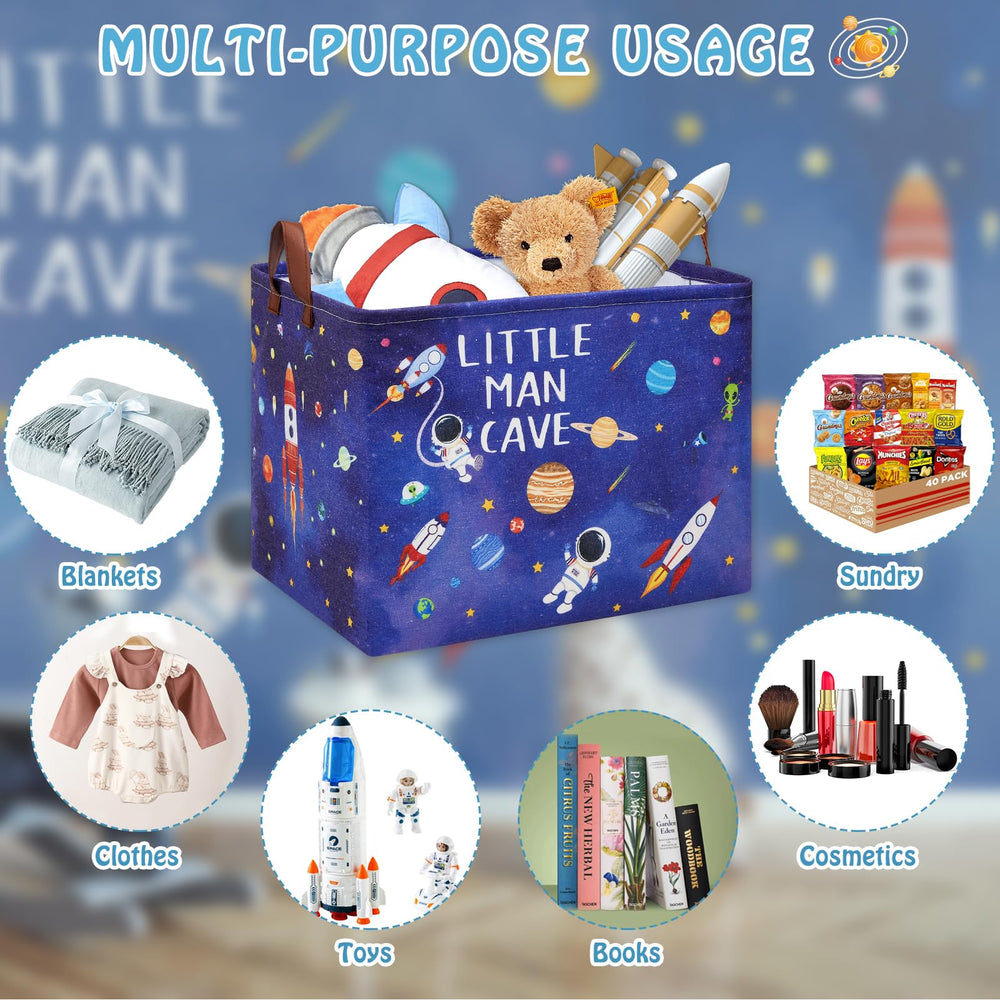 XHWZOF Cotton-linen basket with waterproof inner lining keeps laundry and toys protected.