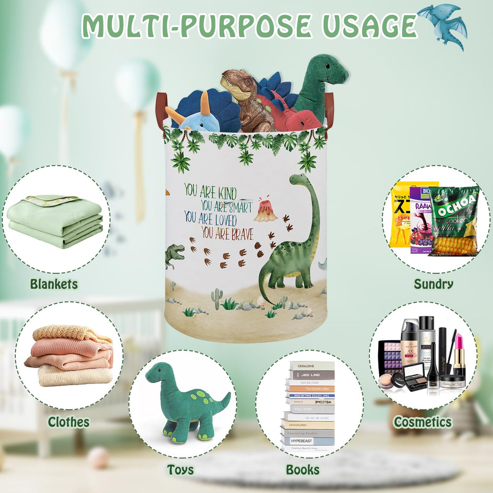 XHWZOF Dinosaur Basket collapsed flat for easy storage