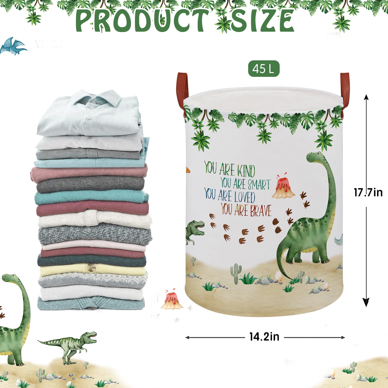 XHWZOF Dinosaur Basket folded for compact storage