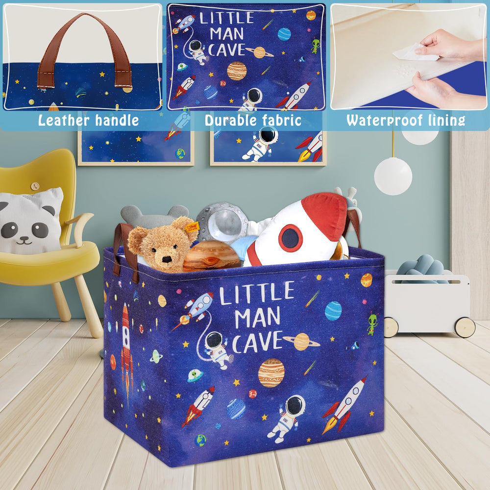 XHWZOF Rectangular clothes storage blue offers 36L capacity for garments and toys.