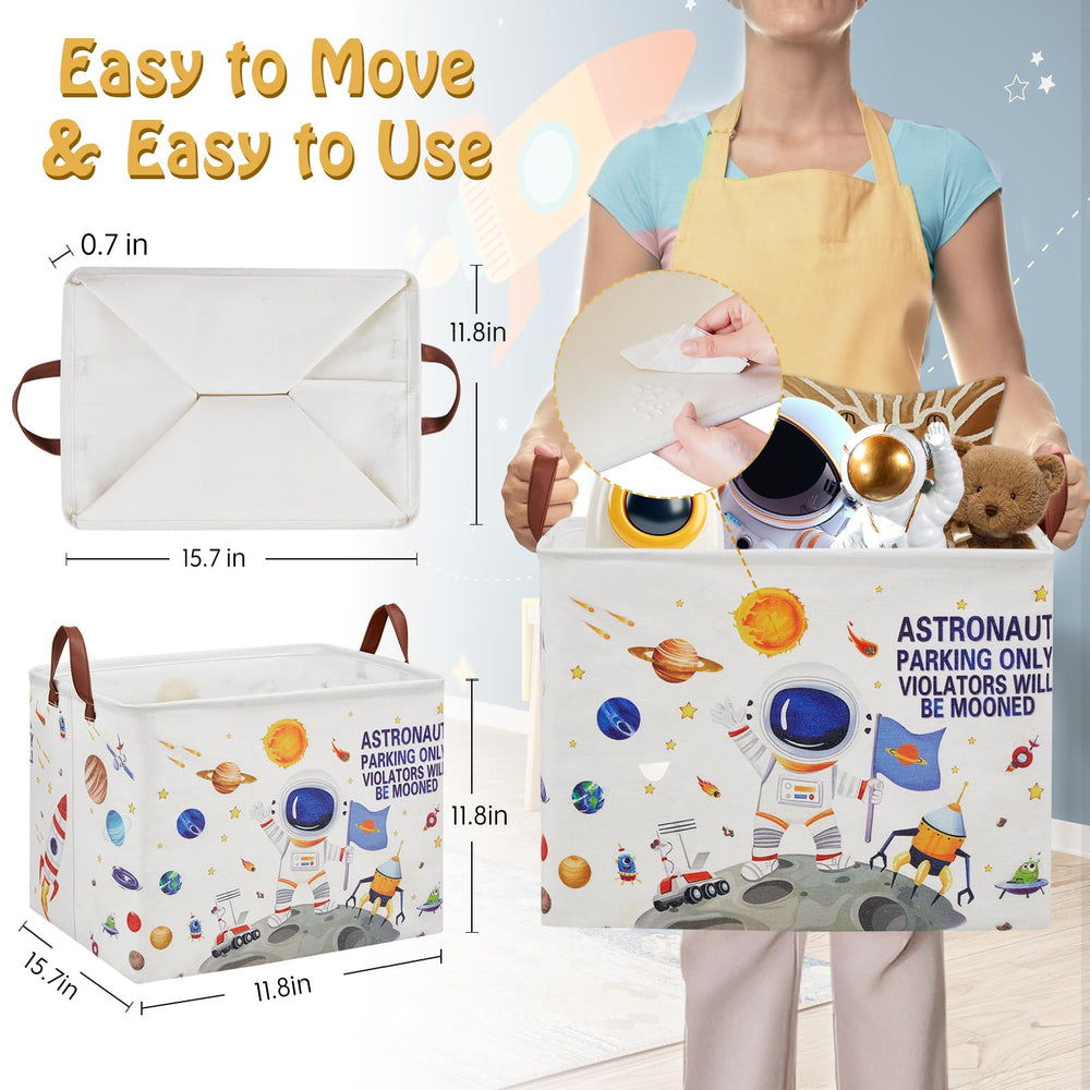 XHWZOF rocket storage bin aids playroom organization.