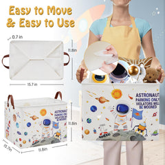 XHWZOF rocket storage bin aids playroom organization.