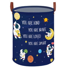 XHWZOF Space Astronaut Storage Bin front view for easy toy organization.
