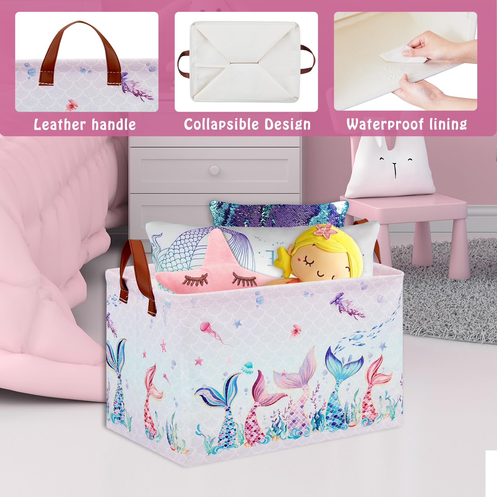 XHWZOF Toy box storage for nursery, beach, and playtime organization.