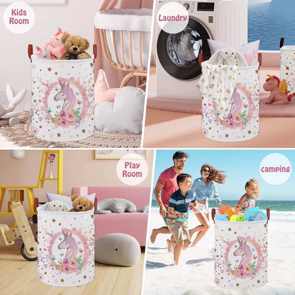 XHWZOF Unicorn Hamper in nursery setup supports cute, organized decor