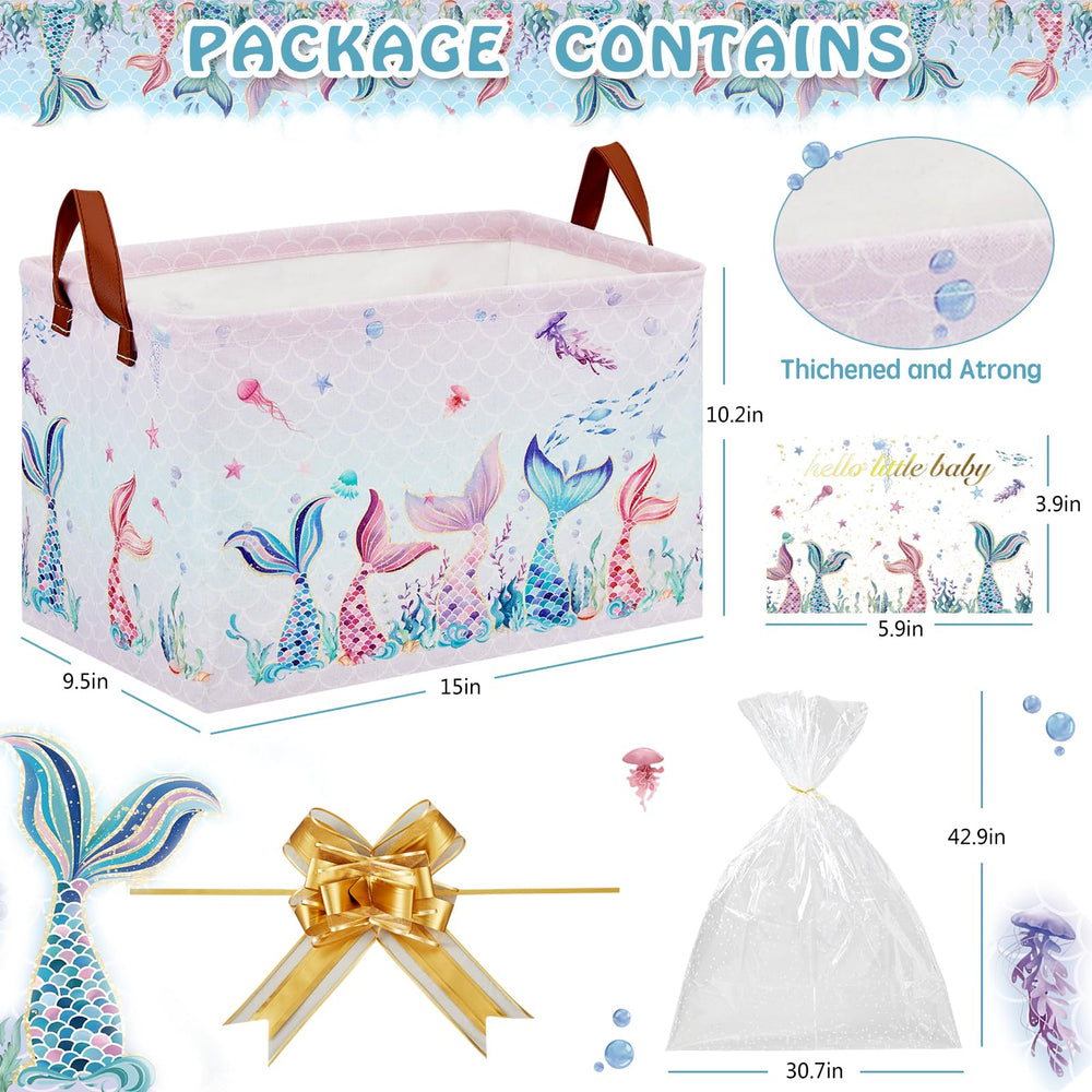XHWZOF Waterproof nursery hamper keeps toys and towels tidy and easy to clean.
