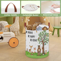 XHWZOF Woodland baby laundry hamper 45L capacity demonstrates large storage