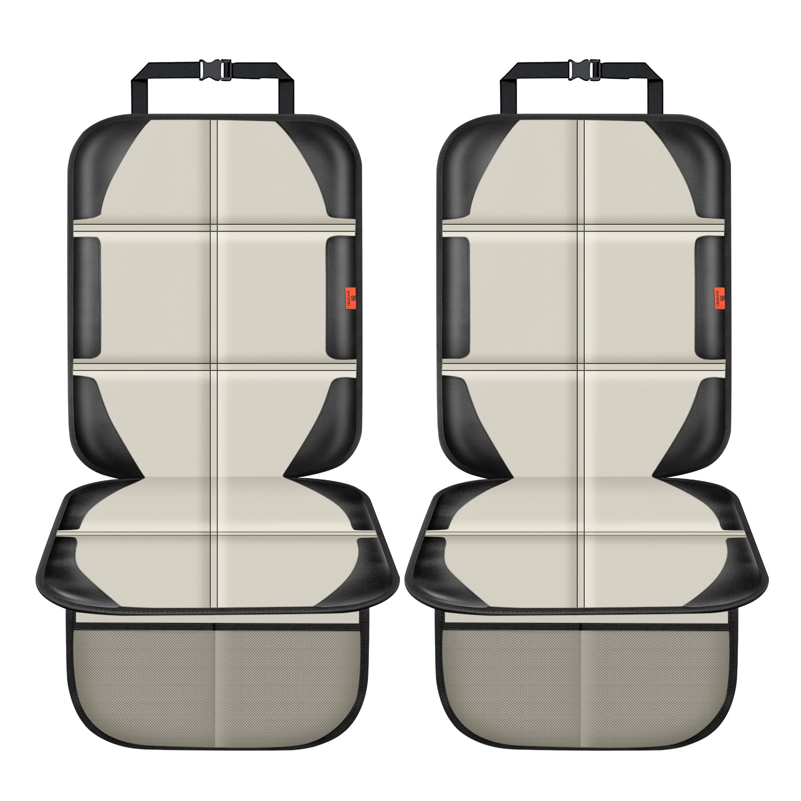 XHYANG car seat protector anti-slip top and bottom design keeps it in place during travel.