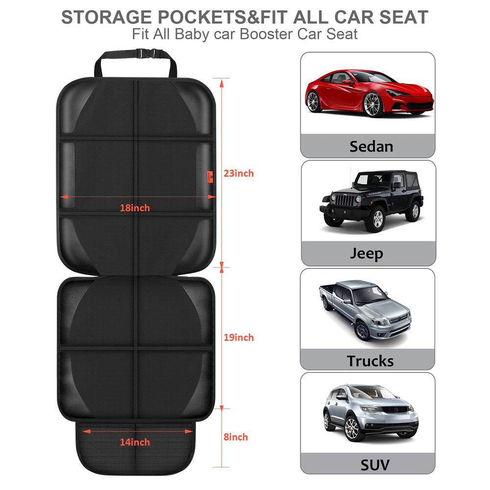 XHYANG car seat protector anti-slip top-bottom design keeps it in place during rides