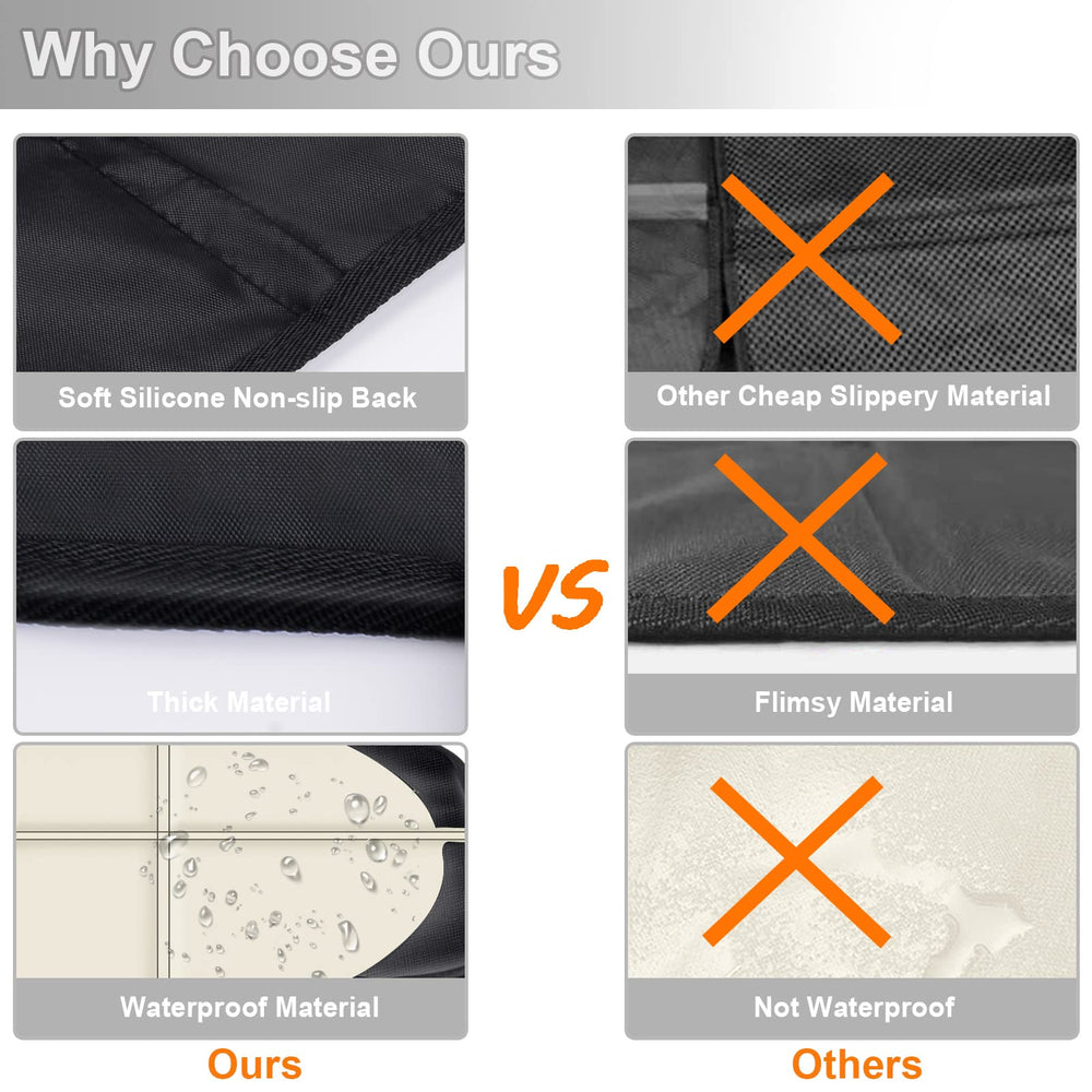 XHYANG car seat protector beige interior look blends with most cars.
