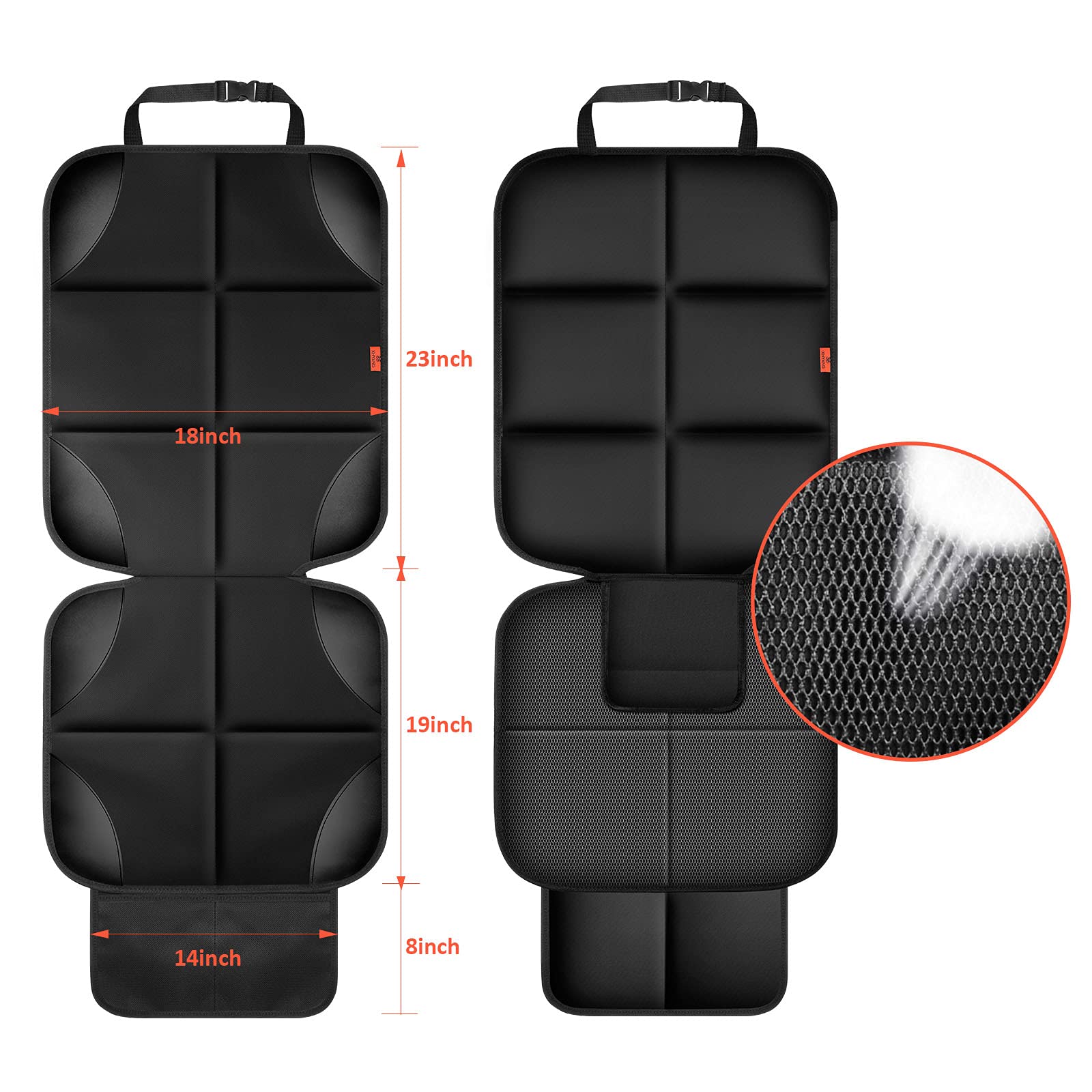 XHYANG car seat protector foam padding image conveys cushioned comfort during long trips