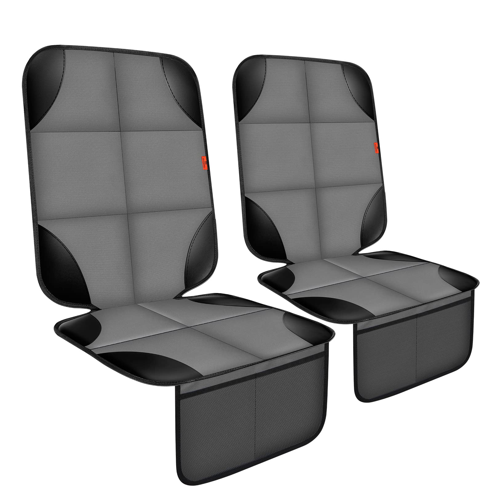 XHYANG car seat protector gray with non-slip backing protects upholstery from spills