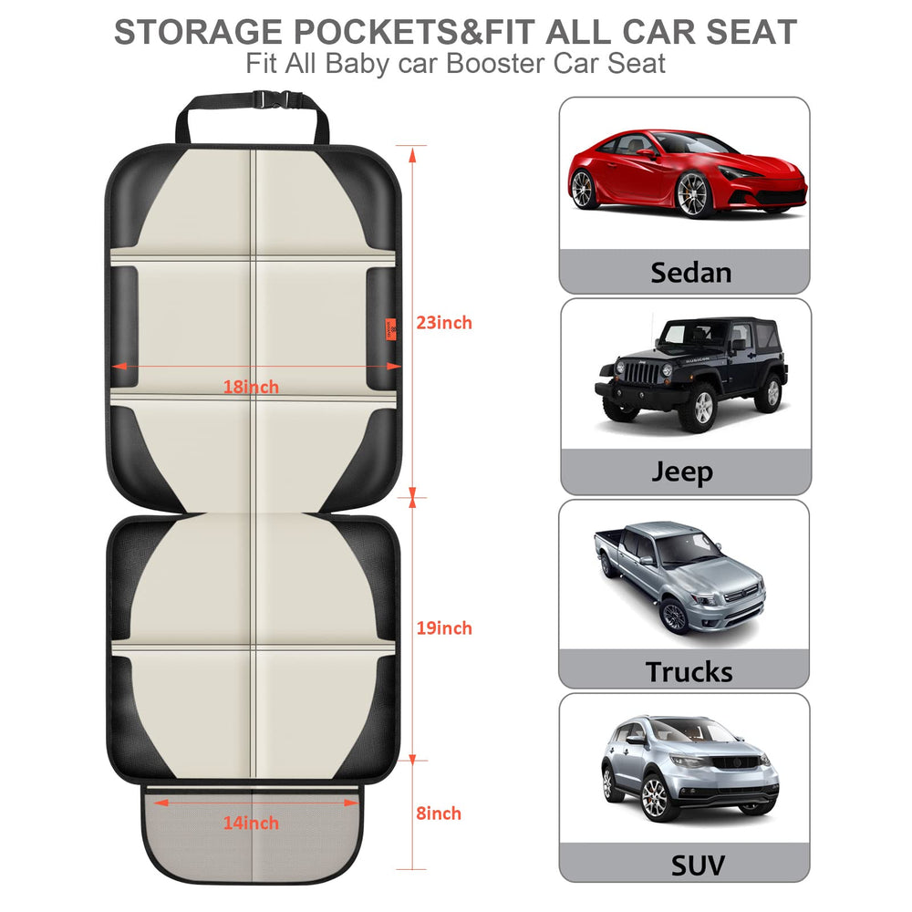 XHYANG car seat protector ISOFIX-compatible design fits most vehicles securely.