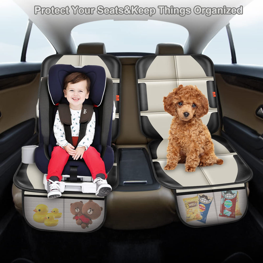 XHYANG car seat protector large size covers seat bottom and back for all-day protection.