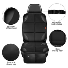 XHYANG car seat protector mesh pockets closeup highlights convenient storage for toys and snacks