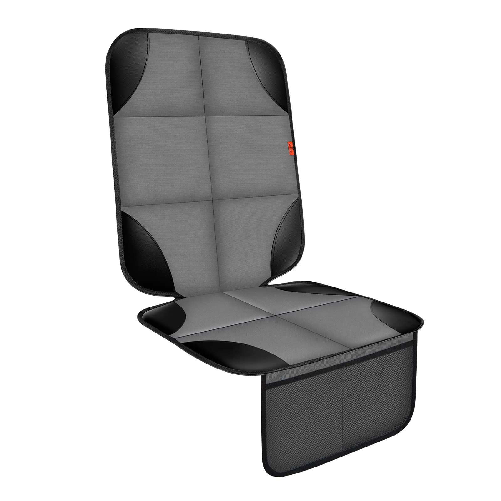 XHYANG car seat protector top view in gray showing upholstery protection.
