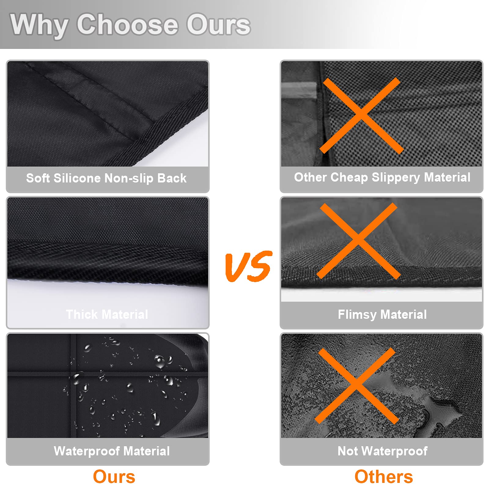 XHYANG car seat protector two-pack with storage pockets helps organize essentials