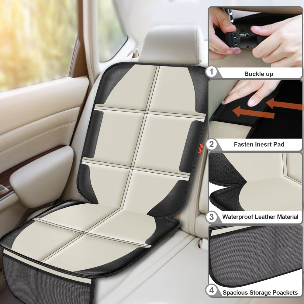 XHYANG car seat protector waterproof 600D fabric resists spills and cleans easily.